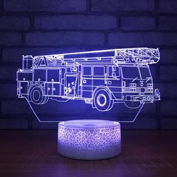 

Bus Night Light Creative Acrylic Color Discolouration 3d Lamp Energy Saving Usb Led 3d Light Fixtures