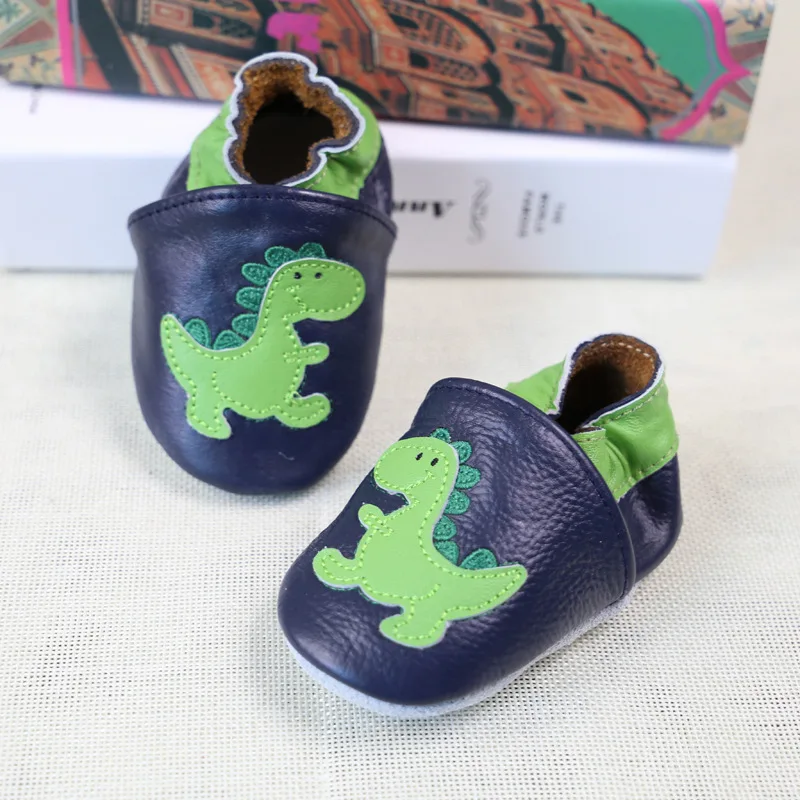 Baby dinosaur shoes + insole set boy cute dinosaur print Leather Shoes