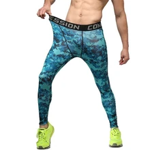 Men Long Compression Base Layer Camo Pants Fitness Trousers