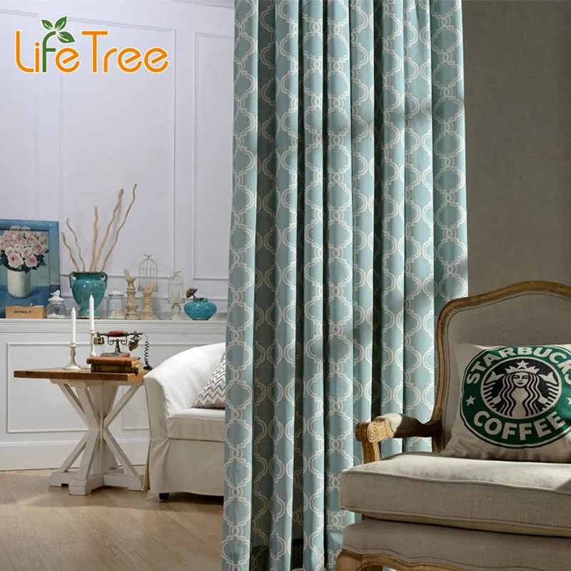 Chinese Lantern Printed Modern Blackout font b Curtains b font For Living Room Bedroom Window font