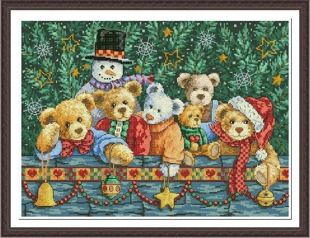 CS-1349 cross stitch kit Beary Christmas Bear Christmas dimensions 08761.jpg_.webp