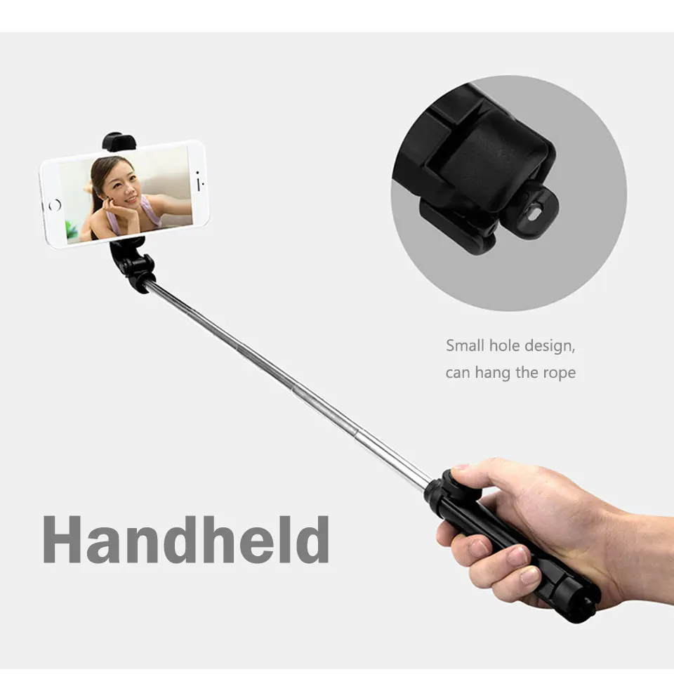 Wireless Bluetooth Selfie Stick Mini Tripod Extendable Monopod Universal Portable Handheld for IOS Android Smart Phone (8)