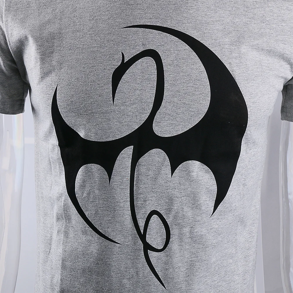 Mens Casual 2017 TV series Iron Fist Daniel Rand Superhero Cosplay Logo O-Neck Print Cotton Short Sleeve T-Shirt Tee Shirts (4)