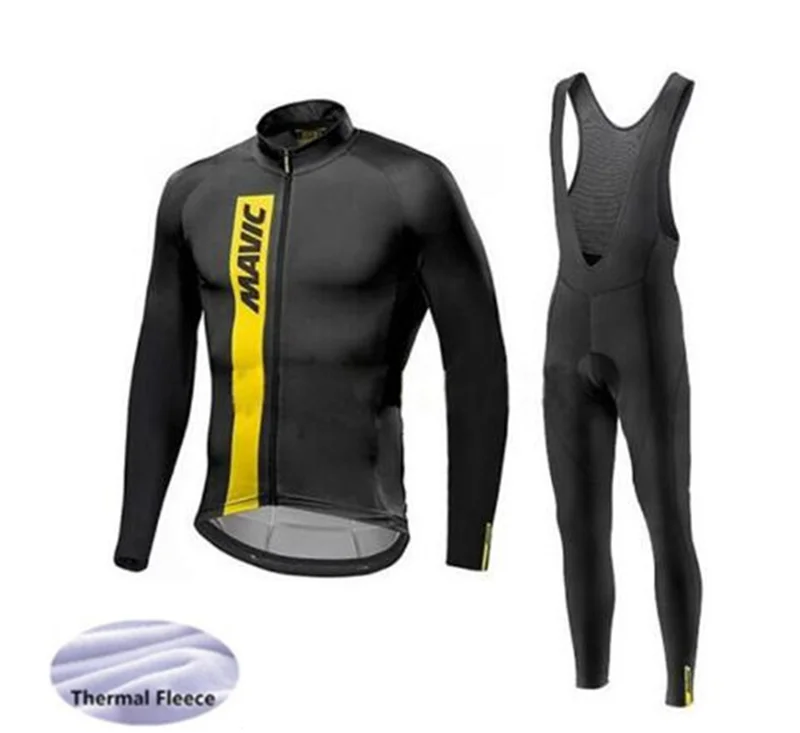 

MAVIC Winter Thermal Fleece Cycling Jersey long sleeve 16D GEL PAD Pants Ropa ciclismo Bicycle Bike Clothing maillot Ciclismo