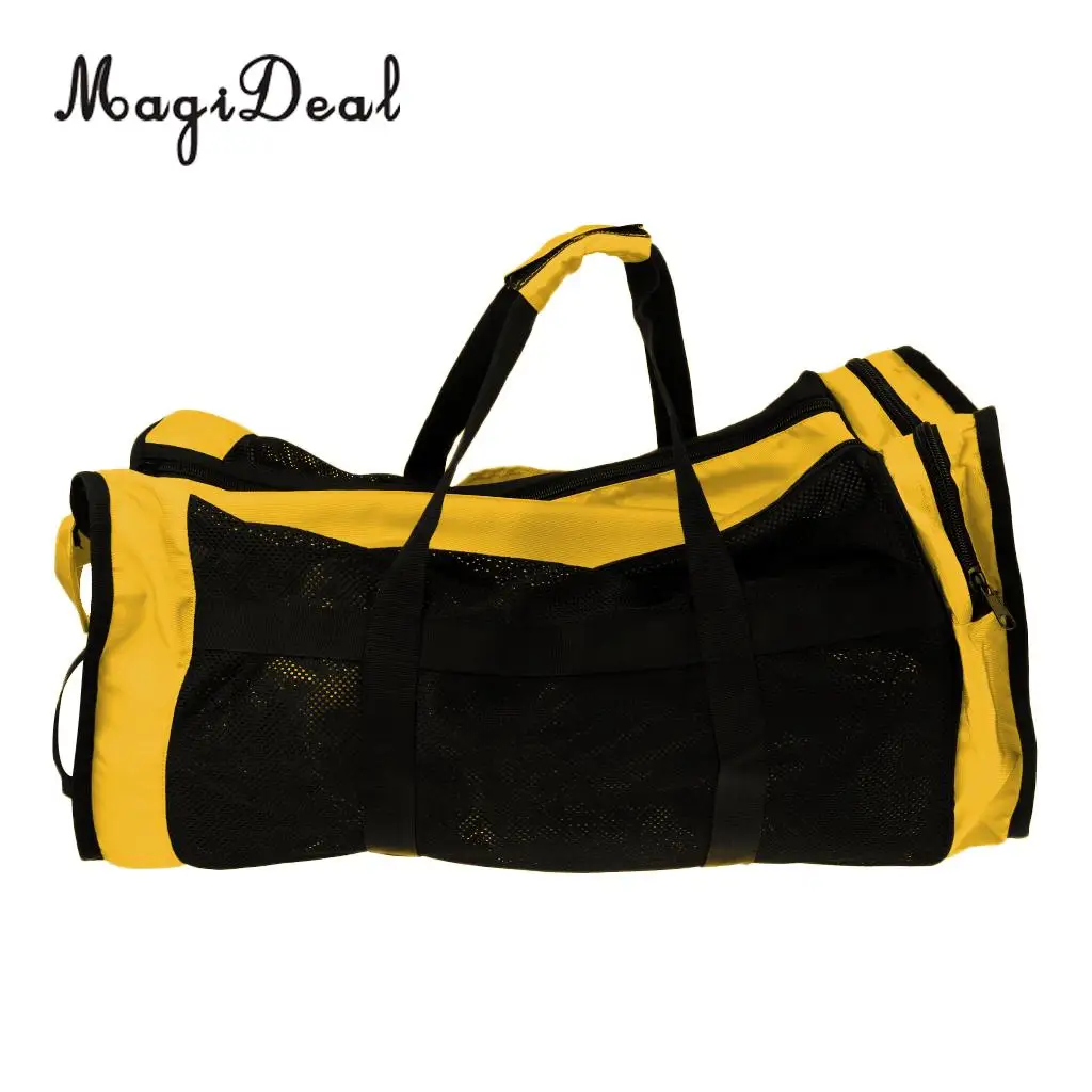 MagiDeal Foldable Heavy Duty Mesh Dive Bag Duffel Bag Storage Pouch for Diving Scuba Water Sports Dreediving Gear Equipment