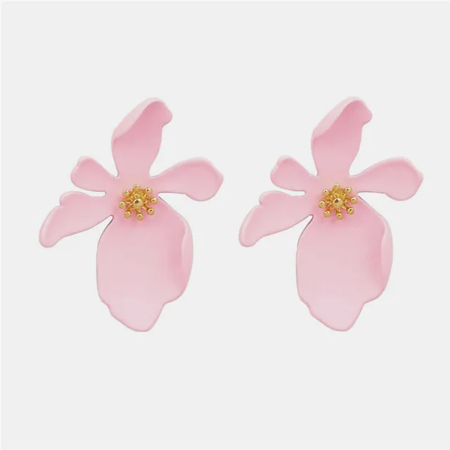 Ztech New Korea Fashion Pink Resin Beaded Drop Earrings For Women Girls ZA Wedding Jewelry 30 Designs Dangle Statement Bijoux E1456