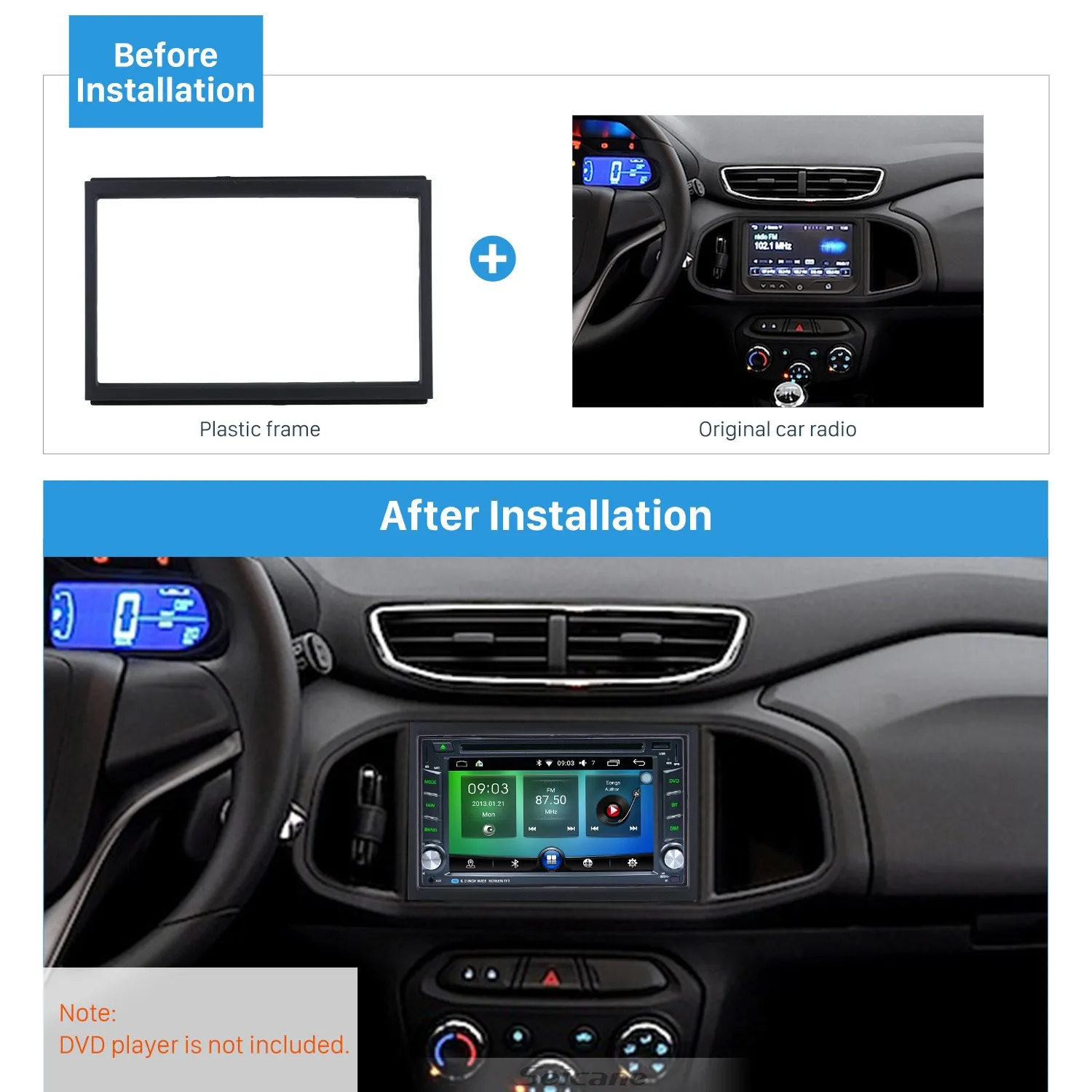 Seicane 2 DIN автомагнитола фасции Для Chevrolet ONIX Cobalt LHD Dash установка приборной панели DVD плеер панель установка рамки комплект