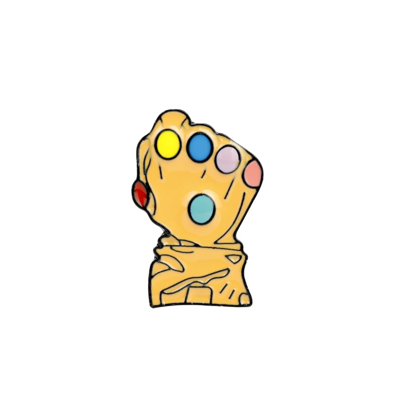 Мстители, эндшпиль, броши, комиксы Marvel, Капитан Америка, Марвел, танос, бесконечность, гаунтл, броши, значок, косплей, ювелирные изделия, подарки - Окраска металла: yellow