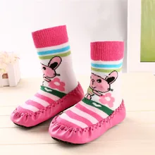 

Infant Cartoon Socks Kids Leather Sole Non-Slip Thick Towel Socks Baby shoes socks Children Baby Gift Kids Indoor Floor Socks