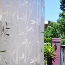 90x200 см(35,4 на 78,7 дюймов) 3D Мода статическая пищевая пленка матовое стекло окна бамбук офис Домашний Декор ПВХ оконные покрытия