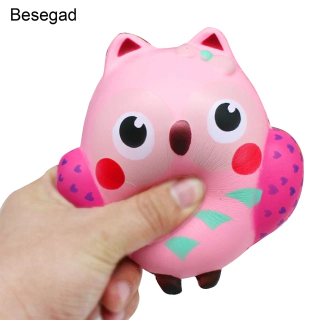 Besegad Slow Rising Squishy Toy Owl Shape Relieves Stress