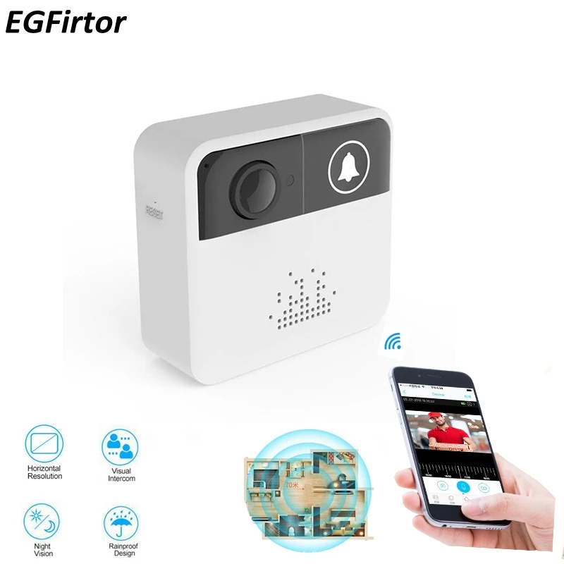 

WIFI Video Doorbell Outdoor Camera 720P IP Video Intercom Security Alarm Smart Door Bell Monitor Night Vision