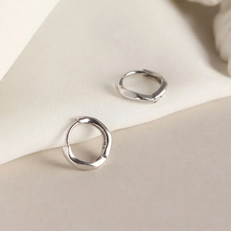OLOEY подлинные 925 пробы серебряные серьги-кольца для женщин девушек минималистичные геометрические Необычные корейские ювелирные изделия YME460