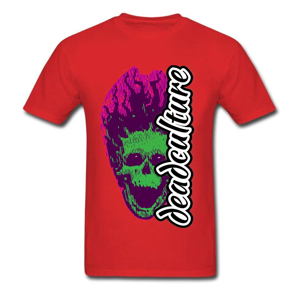 Pure Cotton Mens Short Sleeve scream dead culture T Shirt Casual Tees Fashionable Slim Fit Crew Neck Tee-Shirts scream dead culture red