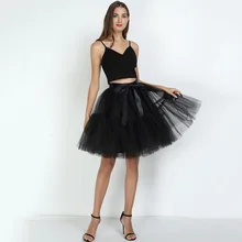 JIEZuoFang, 5 слоев тюля, женская юбка,, Летнее бальное платье, миди юбки, Женская юбка-пачка с высокой талией, плиссированная юбка, для женщин, для школы