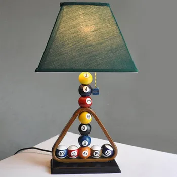 

Modern creative billiards table lamps bedroom bedside lamp personality industrial style study bar clothing desk lights ZA FG470