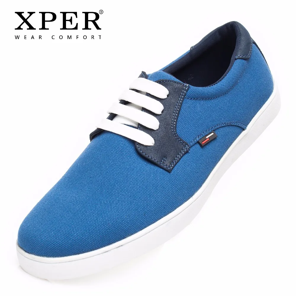 

2018 XPER Brand Men Shoes Spring Autumn Fashion Men Casual Shoes Mixed Colors Breathable Male Canvas Flats Shoes Blue #XAF86D11