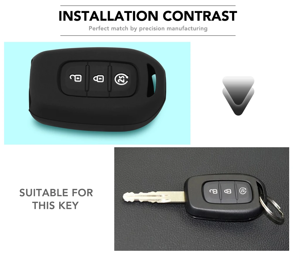 Силиконовый чехол для ключей автомобиля чехол держатель для ключей на сумку для Renault Duster 3 кнопки дистанционного ключа автомобиля Стайлинг Аксессуары для интерьера