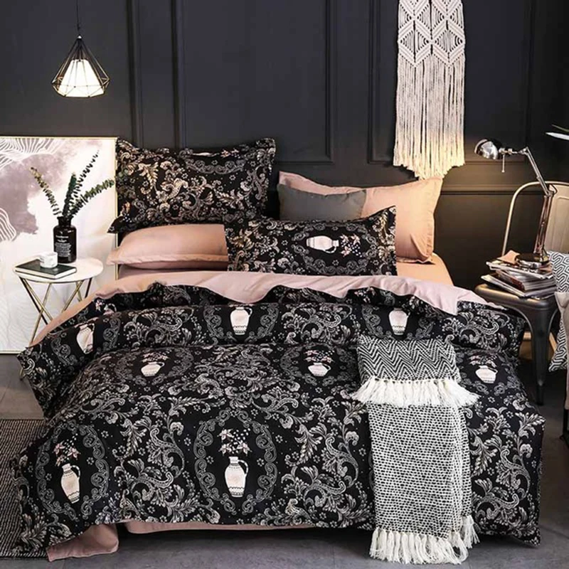 

Luxury Court Style Printing Bedding Set Summer Cover set Pillowcases comforter bedding sets bedclothes bed linen set