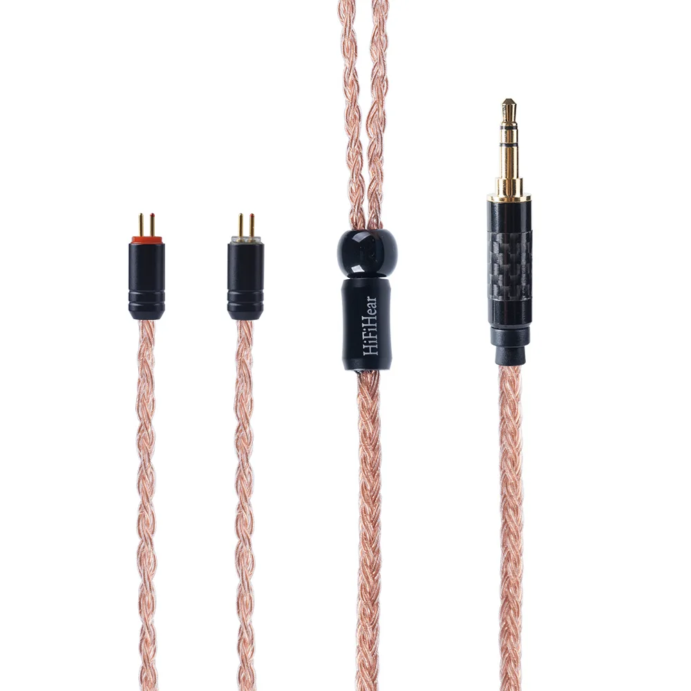HiFiHear 16 Core коричневый позолоченный Модернизированный кабель 2 5/3 5/4 4 мм балансный с