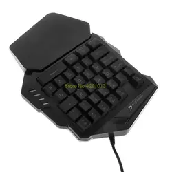 Игровая клавиатура механические один-Ручная клавиатура USB водостойкий эргономичный Portabe IBM ПК светодиодный свет поддержка прямых поставок