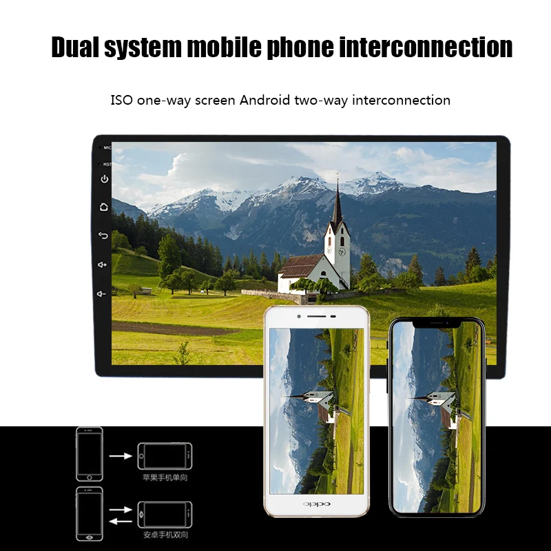  Wifi MP5 Player 2 din 10 inch for Android 9.1 GPS Navigation RAM1G ROM16G Universal Car Radio Auto- - 33042969776
