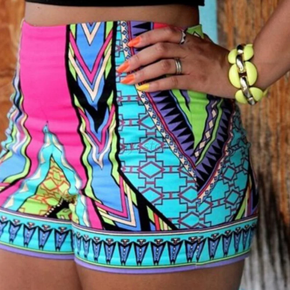 

Summer Retro Sexy Yoga Shorts Women High Waist Shorts Floral Print Beach Gym Shorts Pants Lightweight Loose free shipping