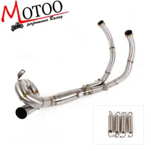 Motoo -Motorcycle Exhaust Modified Scooter Front Pipe Slip-On Full System For yamaha FZ07 MT-07 MT 07 2014-2017 XSR700 2016-201
