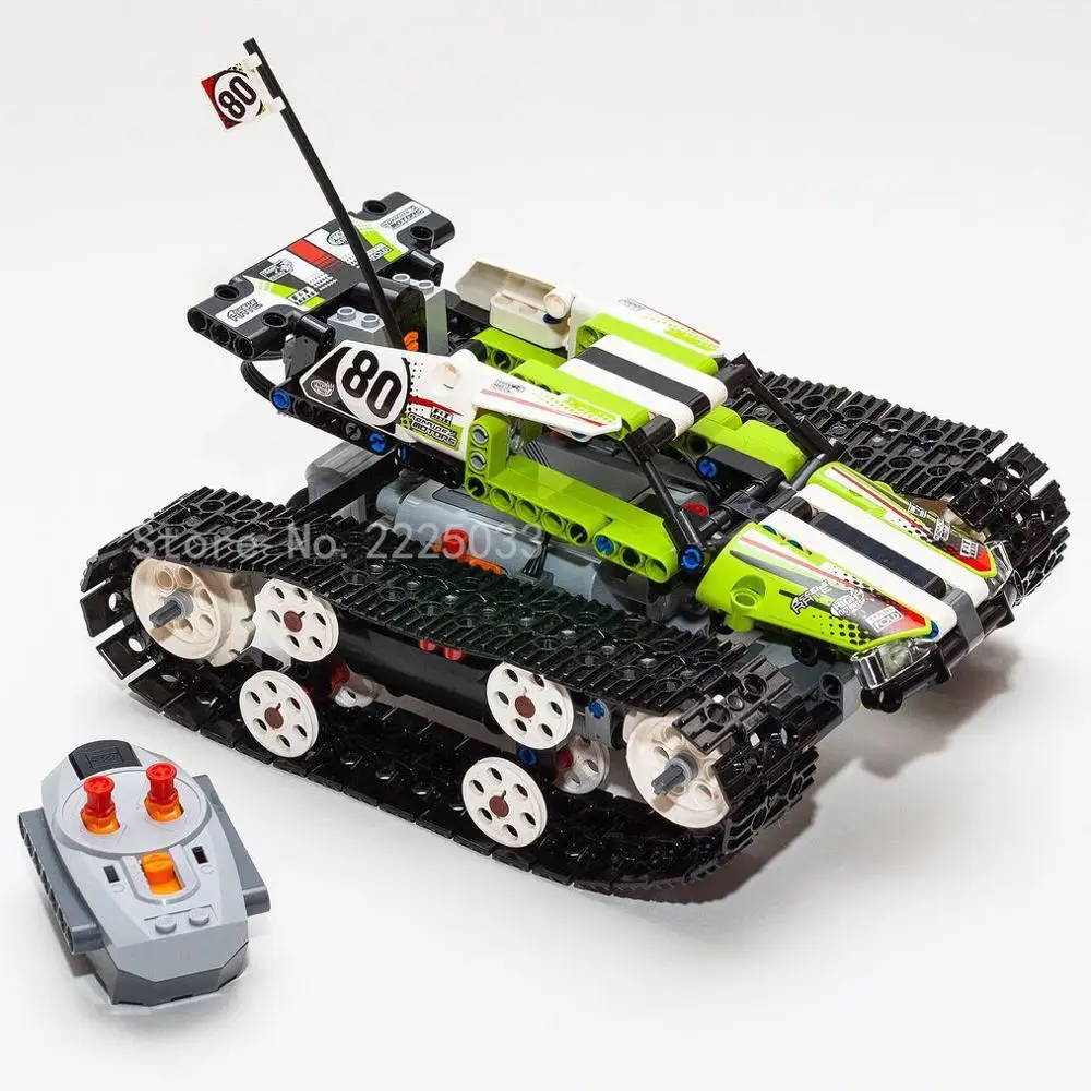 

Compatible Legoings Genuine Technic Kit RC Tracked Racer 42065 Remote-control With Motor Building Block Bricks Toys For Kids