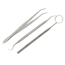 3 шт. ручка стоматологические инструменты выбрать скалер зеркало комплект из нержавеющей стали зубы отбеливание зубов стоматологическое инструмент зубной инструмент