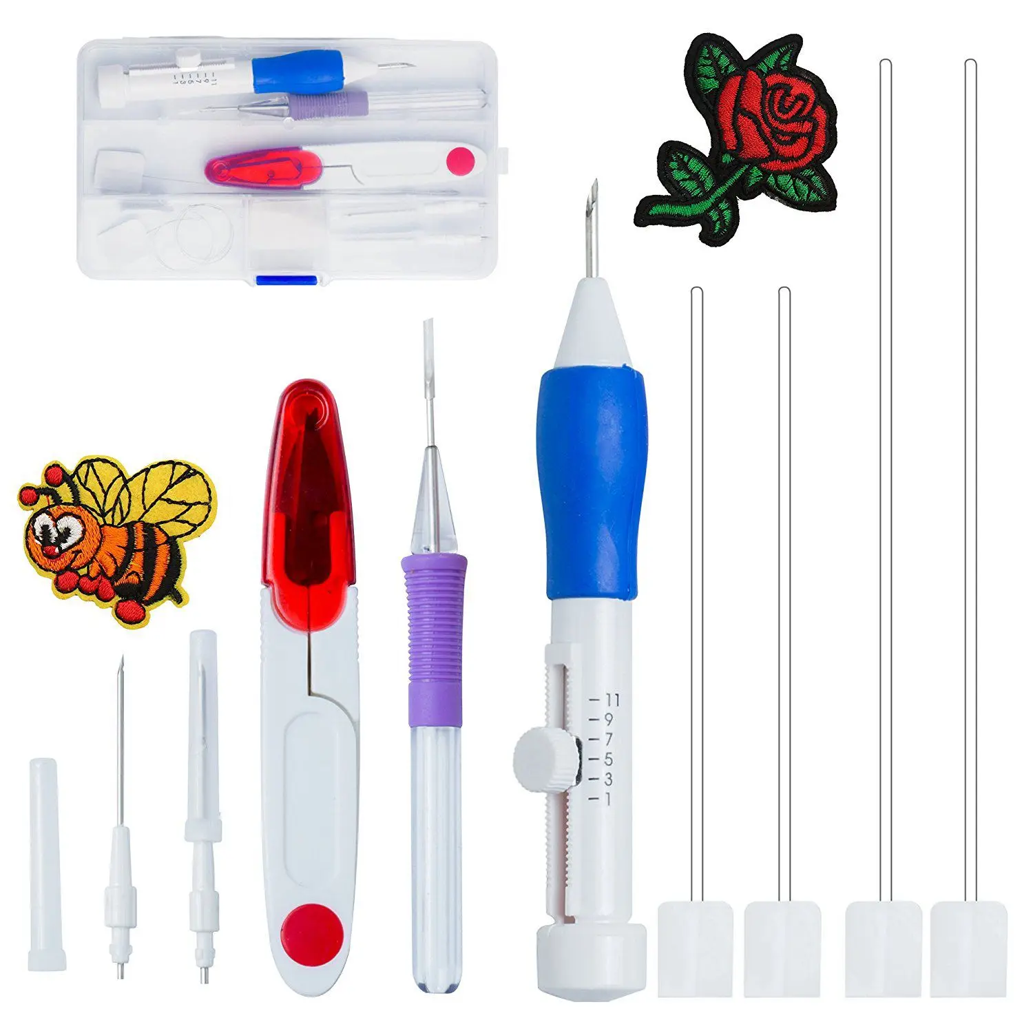 Magic Embroidery Pen, Punch Embroidery Needles Stitching Punch Pen Set