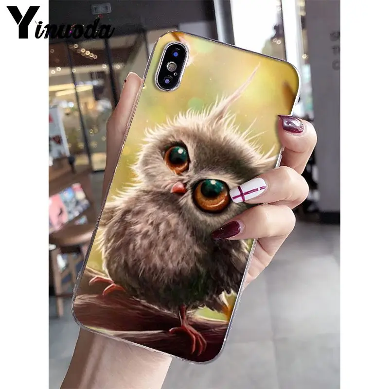 Yinuoda чехол для телефона с изображением животных, Ночной Совы, ТПУ, чехол для iPhone 6S 6plus 7 7plus 8 8Plus X Xs MAX 5 5S XR 10 - Цвет: A5