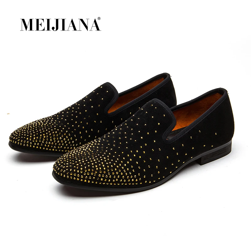 MEIJIANA Men Black Shoes Lofers 2018 New Suede Leather Luxury Brand Drilling Fashion Men's Flats Male Prom Wedding Party Shoes MEIJIANA Men Black Shoes Lofers 2018 New Suede Leather Luxury Brand Drilling Fashion Men's Flats Male Prom Wedding Party Shoes