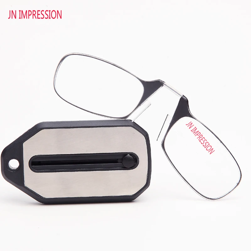

2018 NEW Clip Reading Glasses Men Women Mini Ultralight SOS Wallet Older Glasses With Box Oculos De Grau Folding Glasse