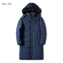 Мужская парка, куртки и пальто для зимы, большие размеры, толстый теплый мех, с капюшоном, длинный стиль, повседневная классическая мужская уличная, ветрозащитная, C1653