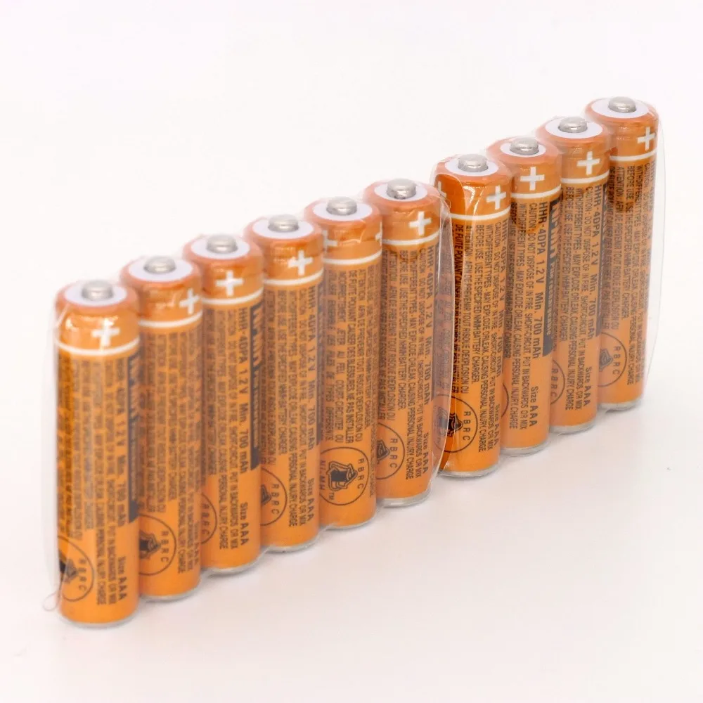 10PCS 700mAh HHR 4DPA AAA 1.2v Rechargeable Battery For panasonic