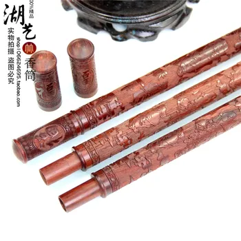 

Rosewood anaglyph drunken eight immortals long joss stick cylinder incense incense box tube manufacturer wholesale