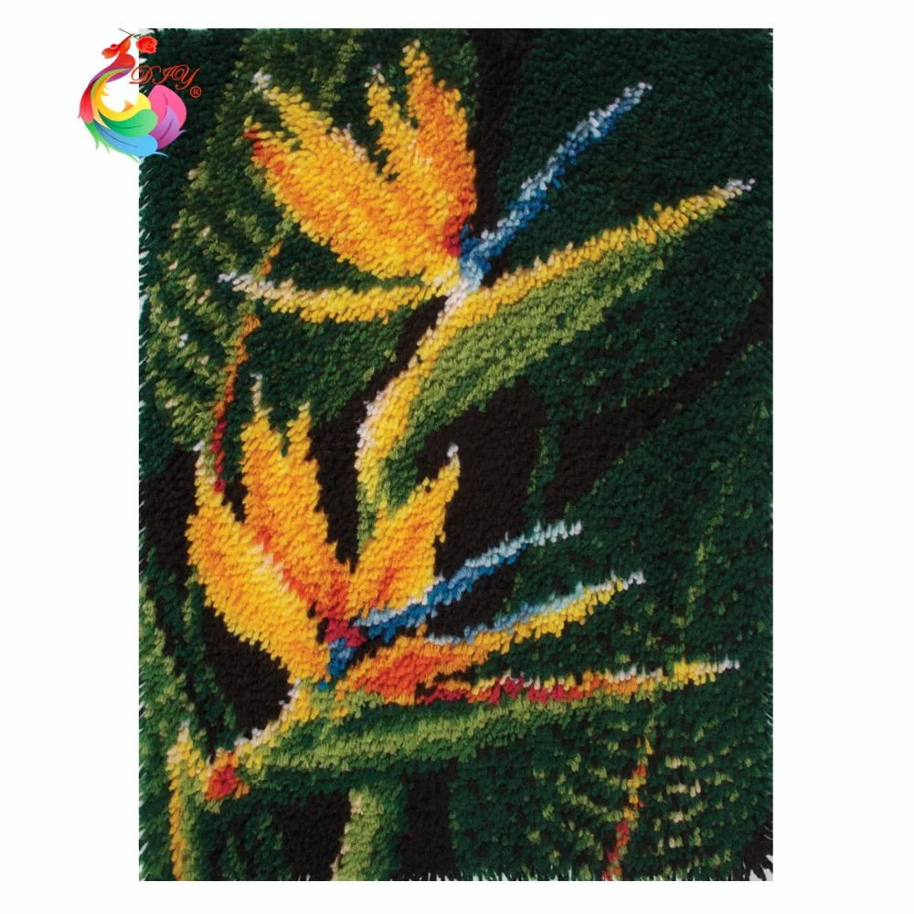 Latch hook rug kits Flowers cross stitch thread embroidery kits Carpet