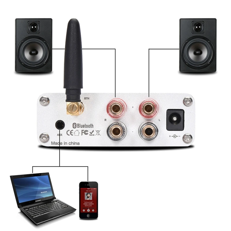 HIFI TPA3116 Bluetooth 5,0 усилитель стерео усилитель 50WX2 Amplificador аудио домашний кинотеатр маленькая Плата усилителя