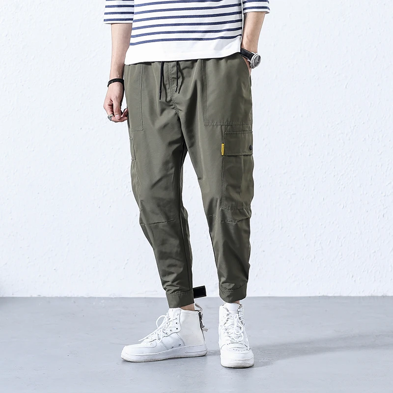 Мужские штаны-шаровары с несколькими карманами, модные брюки для досуга, брюки-карго в стиле хип-хоп, уличная одежда - Цвет: army green