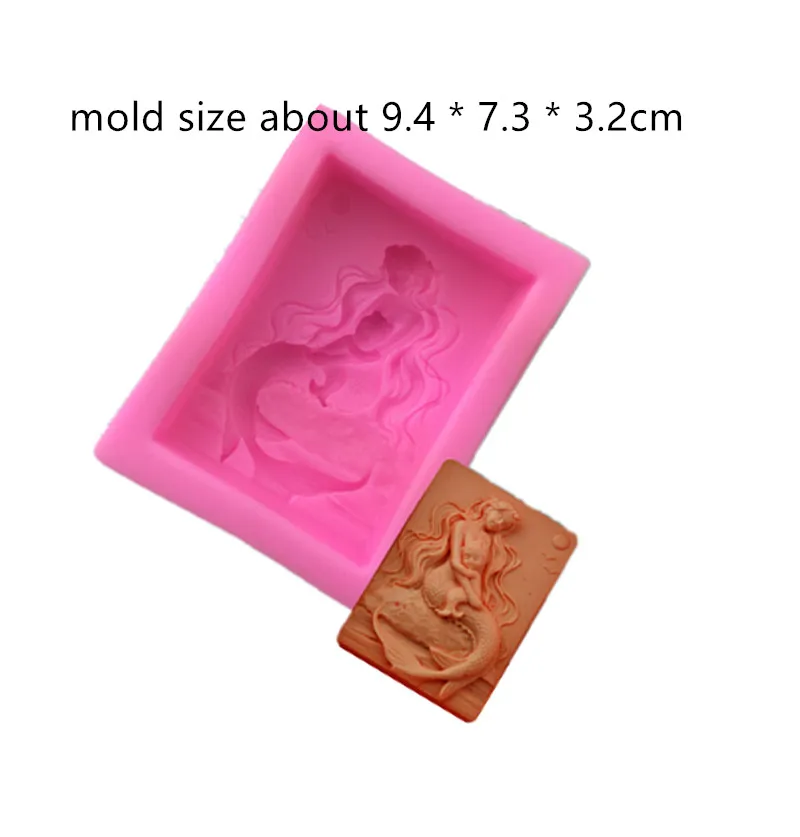 

Mermaid fish pattern hand soap making silicone mold