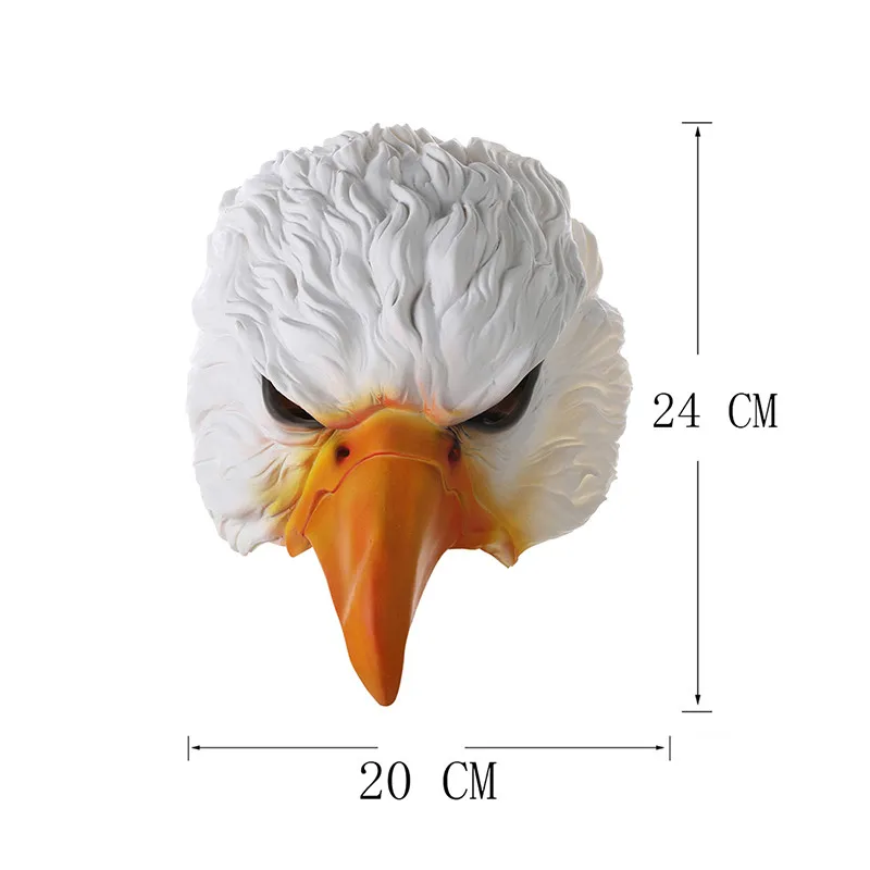 H& D половина лица маски для взрослых, латексная маска животного на Хэллоуин Маскарад косплей(маска Белого Орла