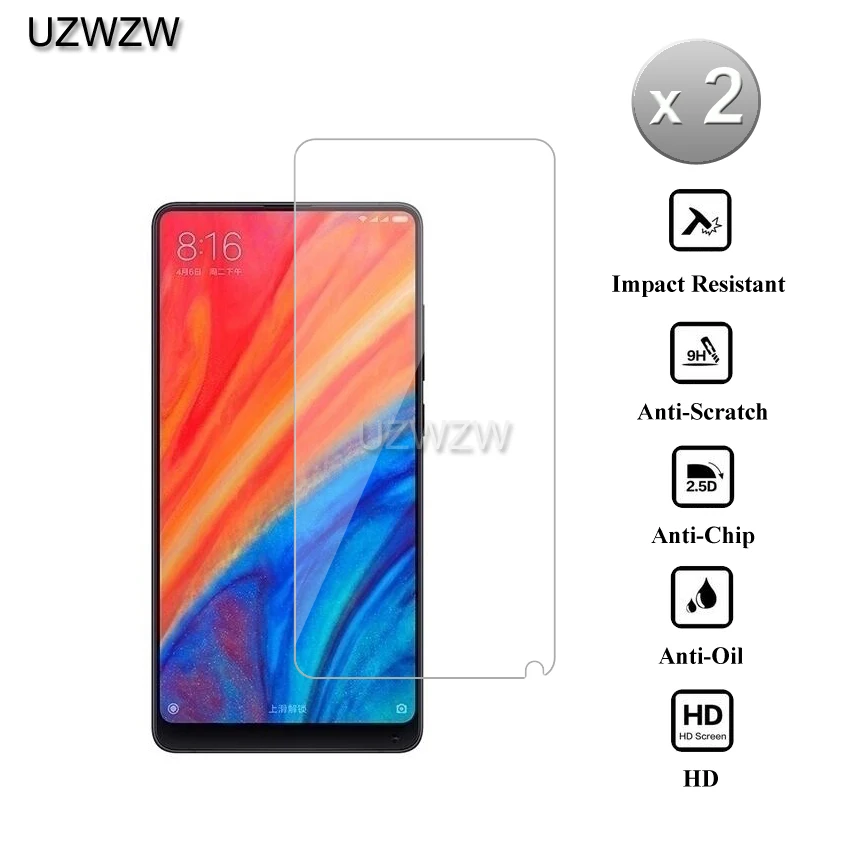 

2pcs 0.26mm 2.5D Tempered Glass For Xiaomi Mi Mix 2s Mix2s Screen Protector Guard Film For Xiaomi Mi Mix 2s Glass