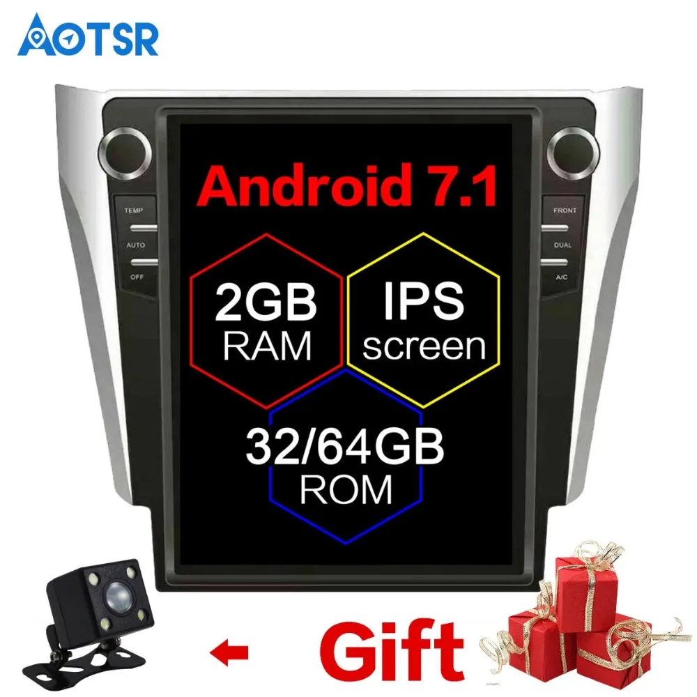 Aotsr Тесла стиль Android 7,1 автомобиль без dvd-плеер gps навигации стерео-dash для Toyota Camry Aurion 2015 2016 2017 мультимедиа