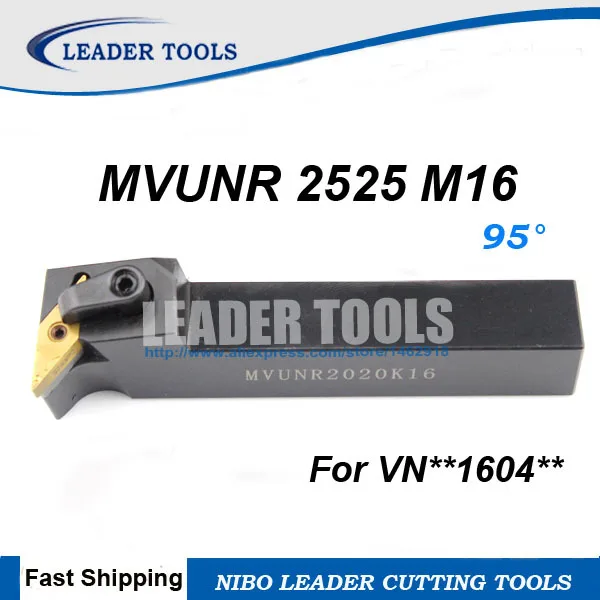 

MVUNR 2525 M16 Turning Tool Holder,CNC tool,External turning tools,Lathe cutting machine tool holder for VNMG160404/08 Inserts