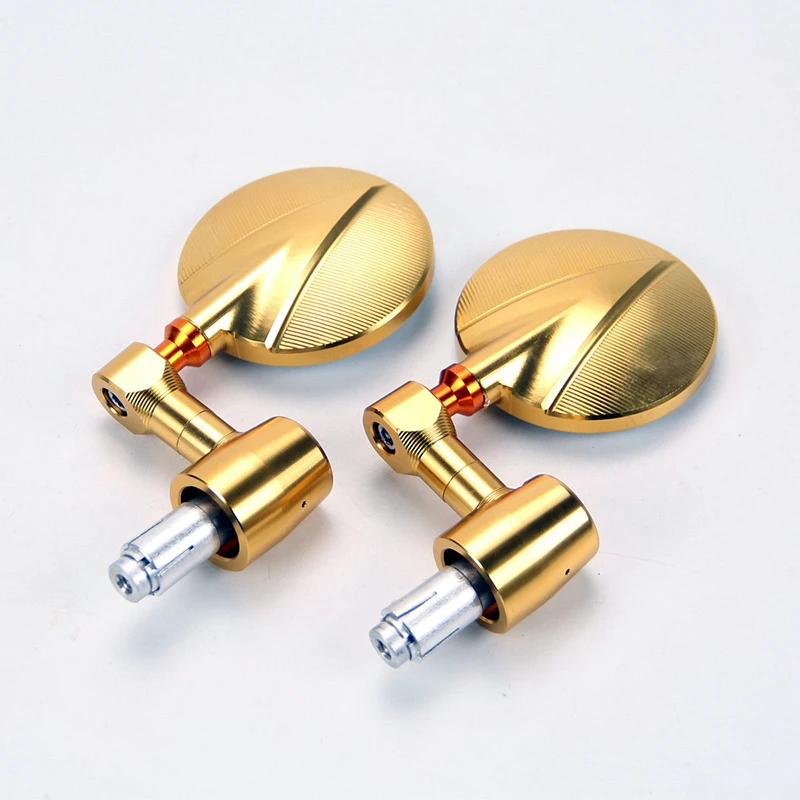 

Motorcycle Rearview Mirror Side Front Accessories Parts Anodize Round Handle Bar