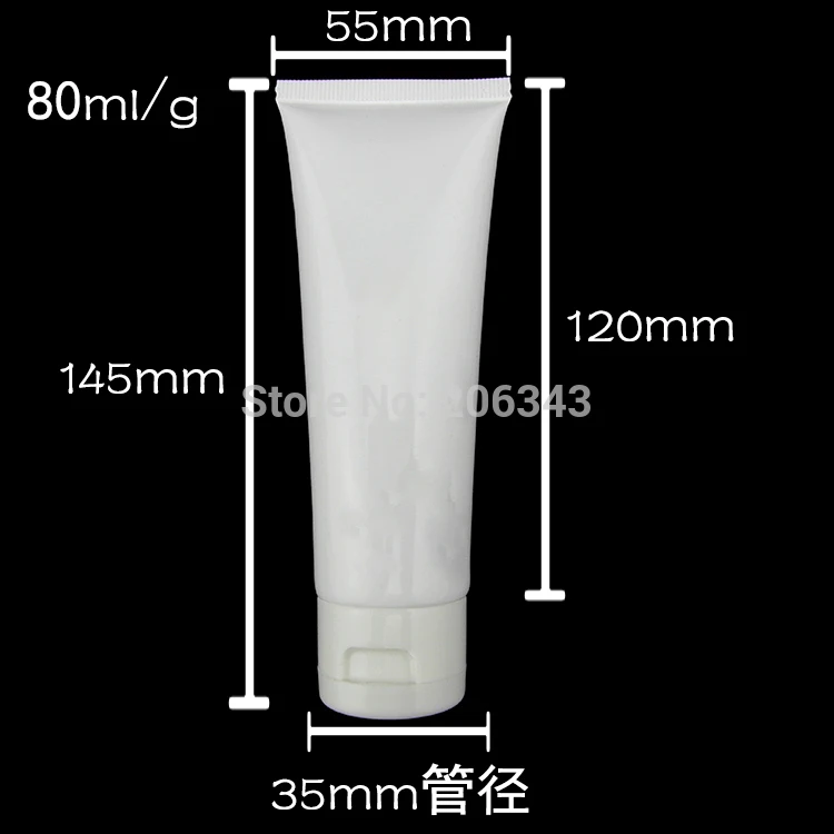 

80ml white soft tube or mildy wash tube or butter or handcream tube with white flip lid