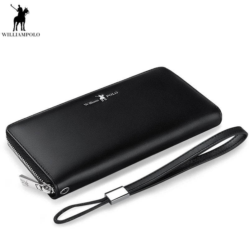 WilliamPolo Men Women Wallet Long Clutch Credit Card Holder Genuine Leather Phone Purse Multi Card Case Zipper Bag PL185153 WilliamPolo Men Women Wallet Long Clutch Credit Card Holder Genuine Leather Phone Purse Multi Card Case Zipper Bag PL185153