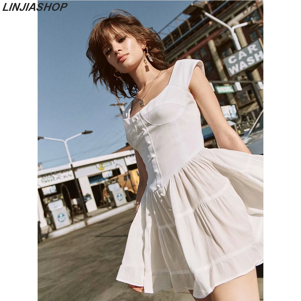 

Vintage square neck women's rompers 3 colors to choose with bottons and ruffles zipper bodycon streetwear slim waist playsuit