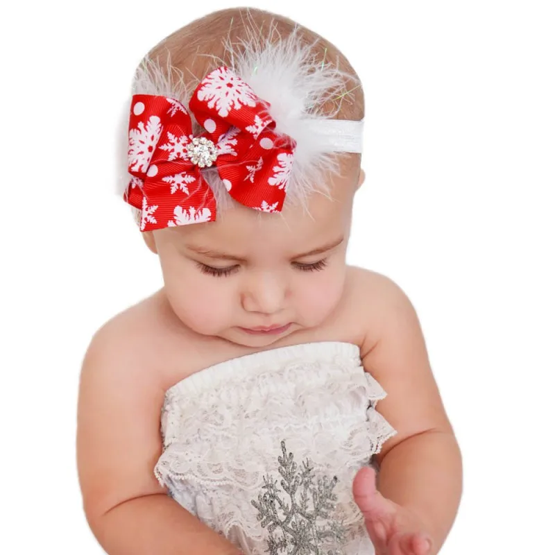 New Festival Children's Hair Belt Bowknot Feathered Hairbands Handmade